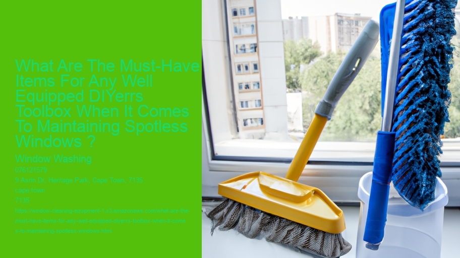 What Are The Must-Have Items For Any Well Equipped DIYerrs Toolbox When It Comes To Maintaining Spotless Windows ?