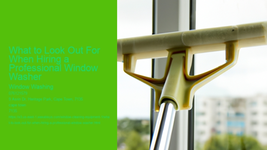 What to Look Out For When Hiring a Professional Window Washer  